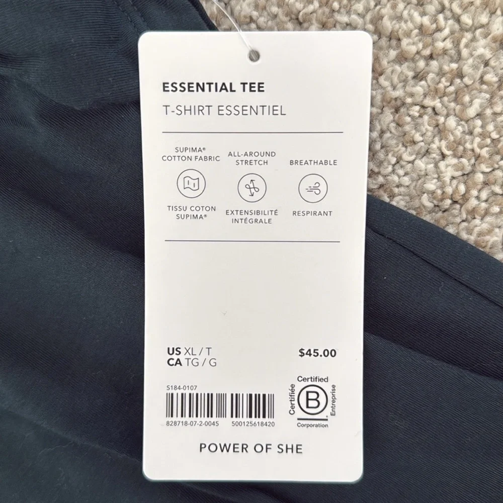 Athleta Essential Tee NWT XL Tall Spruce - Picture 3 of 6